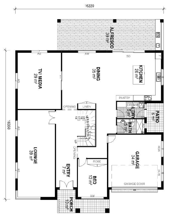 Ground Floor — Laghman Villa 2 Storey