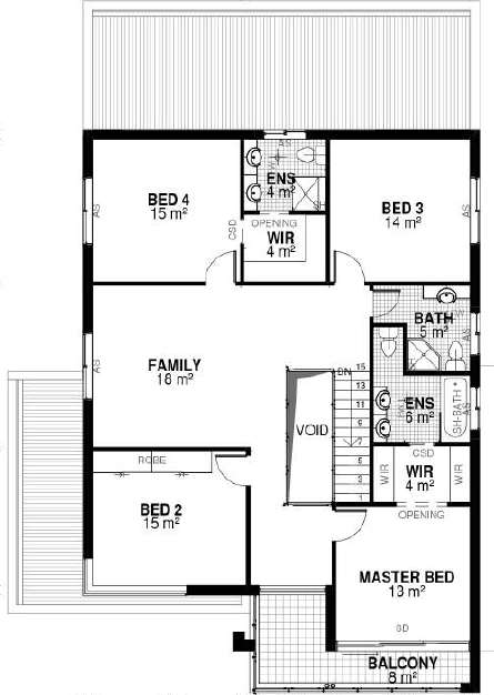 First Floor — Modern Family Home 2 Storey